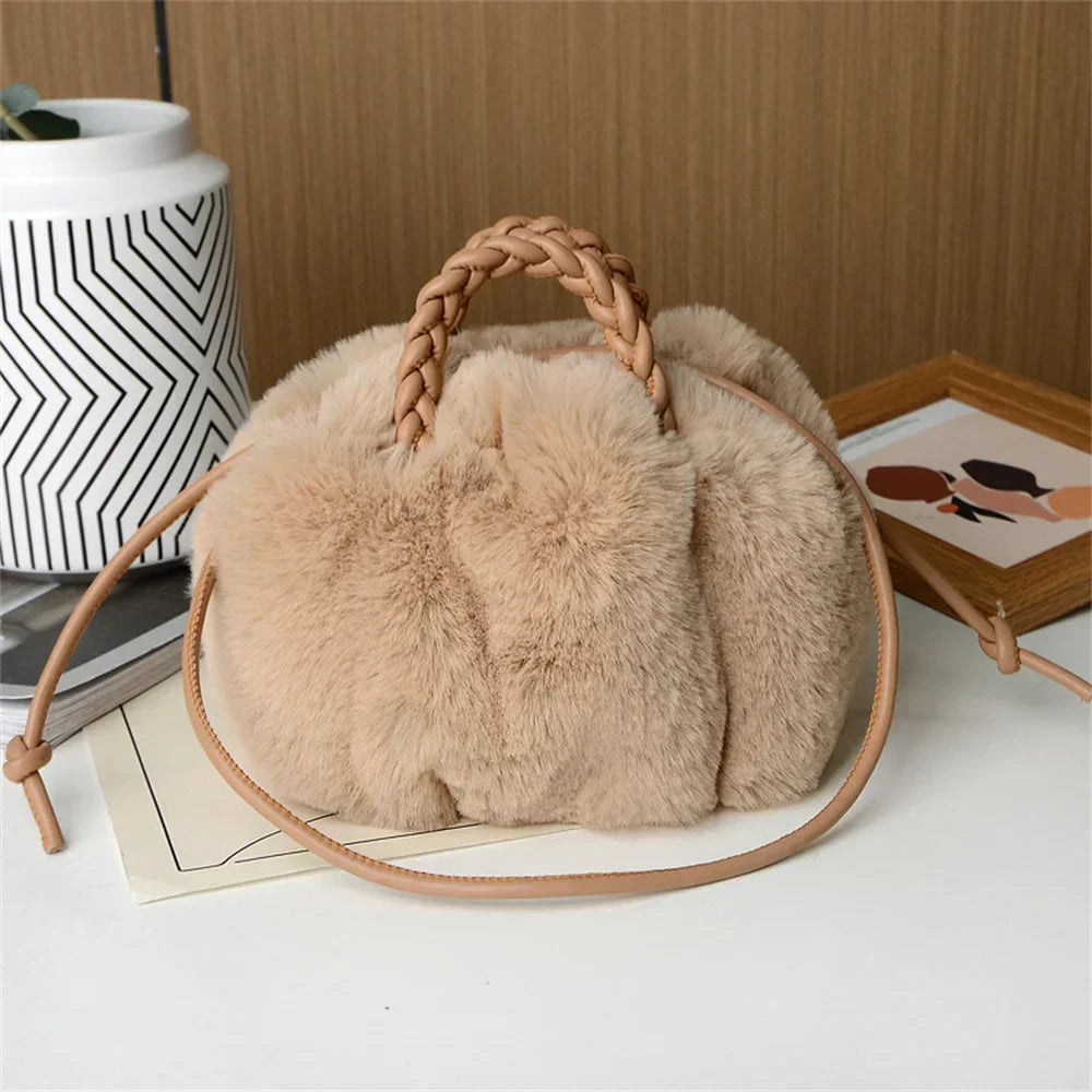 Marilyn | Plush Pumpkin Shoulder Tote