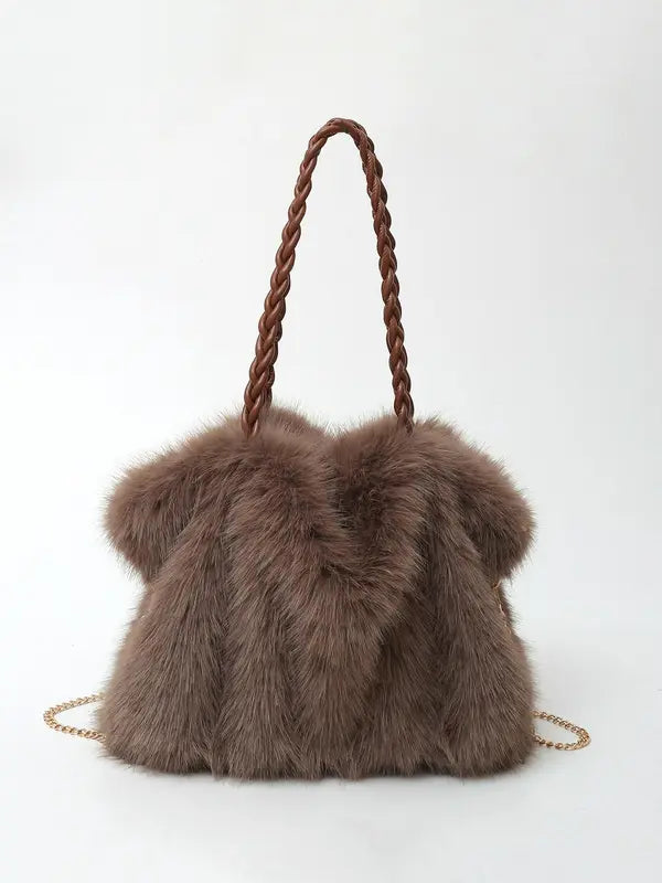 Bethany | Women Plush Velvet Shoulder Tote