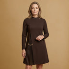 Sophie | Long Sleeve Pleated Dress